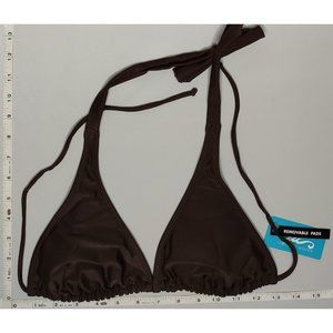 NWT California Waves Stringy Brown bikini Top